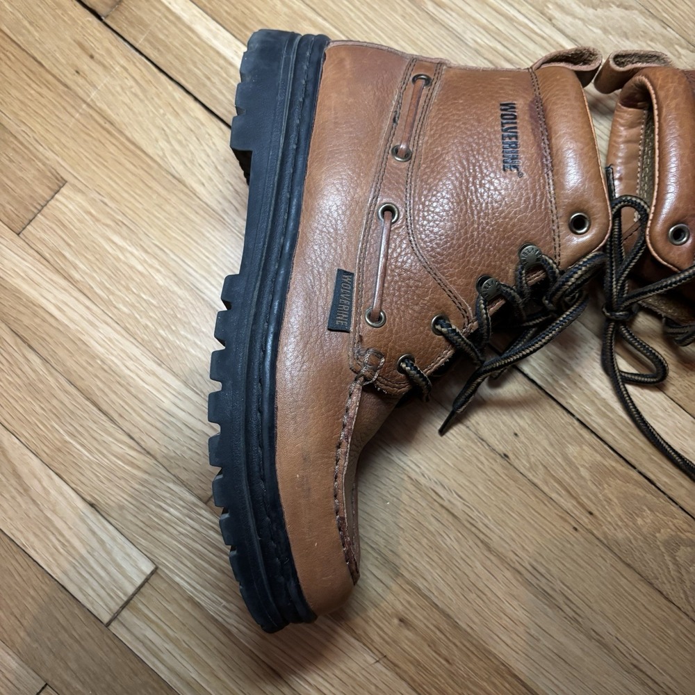 Wolverine Moc-Toe Chukka Shoe Men's 7 Brown Work boots Durable‎ Leather Lace Up - Picture 9 of 13